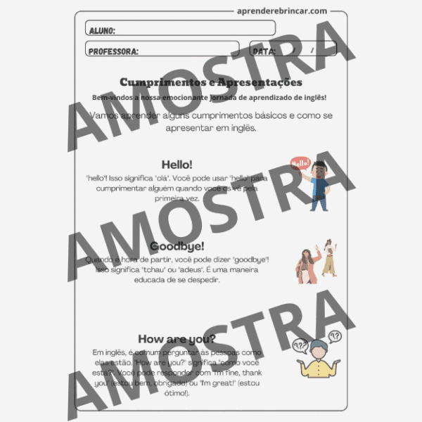 Atividades de Inglês