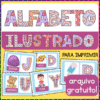 Alfabeto Ilustrado para imprimir Grátis