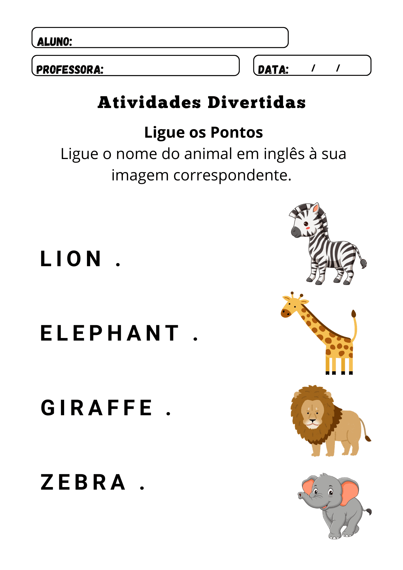 Animais Selvagens em Inglês