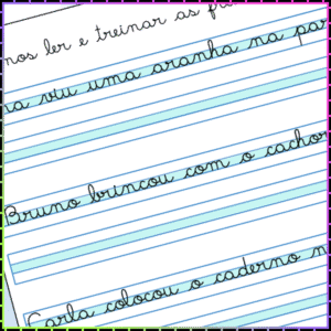 Frases em letra cursiva para copiar