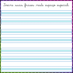 Frases em letra cursiva para copiar