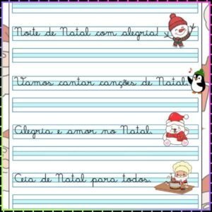 Frases de Natal Caligrafia Cursiva