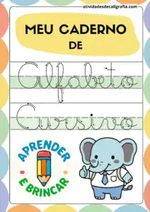 Meu caderno de alfabeto cursivo