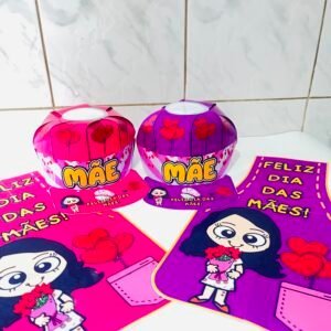 kit Boné e Avental Dia das Mães
