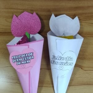 Lembrancinha Dia das Mães Cartão Flor