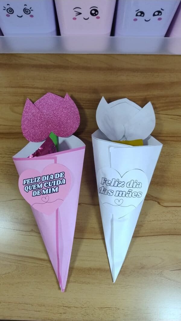 Lembrancinha Dia das Mães Cartão Flor