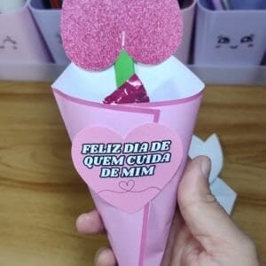 Lembrancinha Dia das Mães Cartão Flor