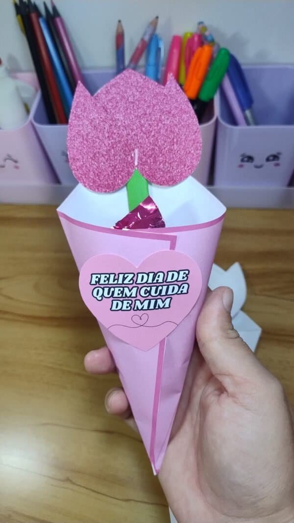 Lembrancinha Dia das Mães Cartão Flor