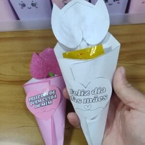 Lembrancinha Dia das Mães Cartão Flor