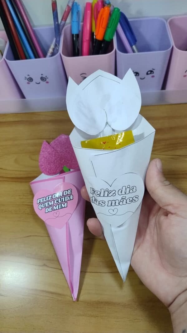 Lembrancinha Dia das Mães Cartão Flor