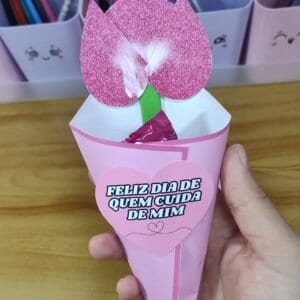 Lembrancinha Dia das Mães Cartão Flor