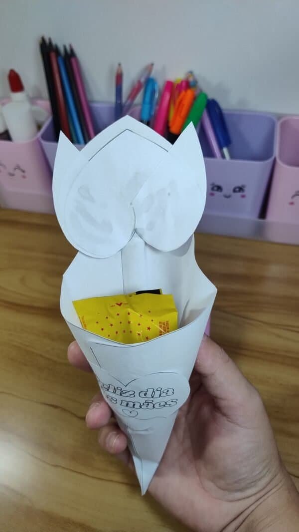 Lembrancinha Dia das Mães Cartão Flor