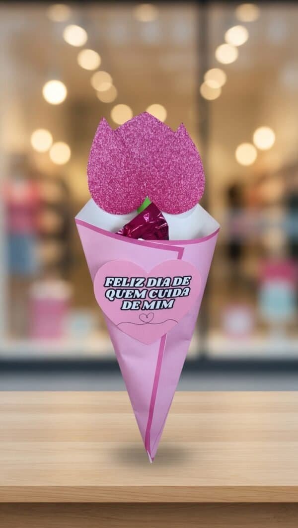 Lembrancinha Dia das Mães Cartão Flor