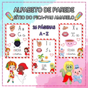 ALFABETO DE PAREDE - SÍTIO DO PICA-PAU AMARELO