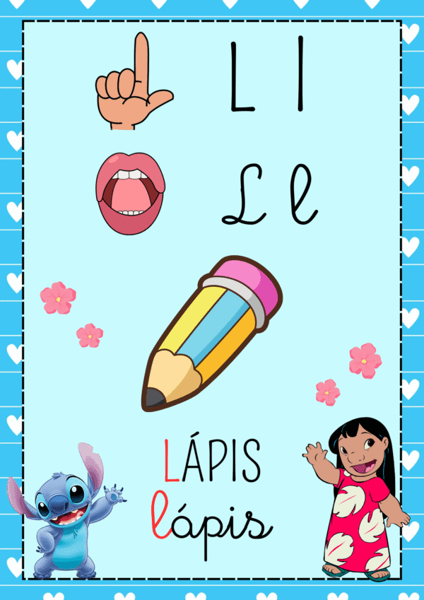 Alfabeto de Parede – Lilo e Stitch