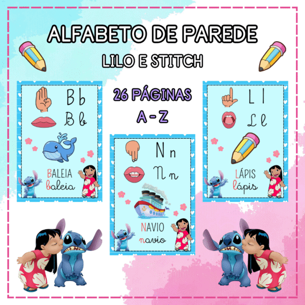 Alfabeto de Parede – Lilo e Stitch