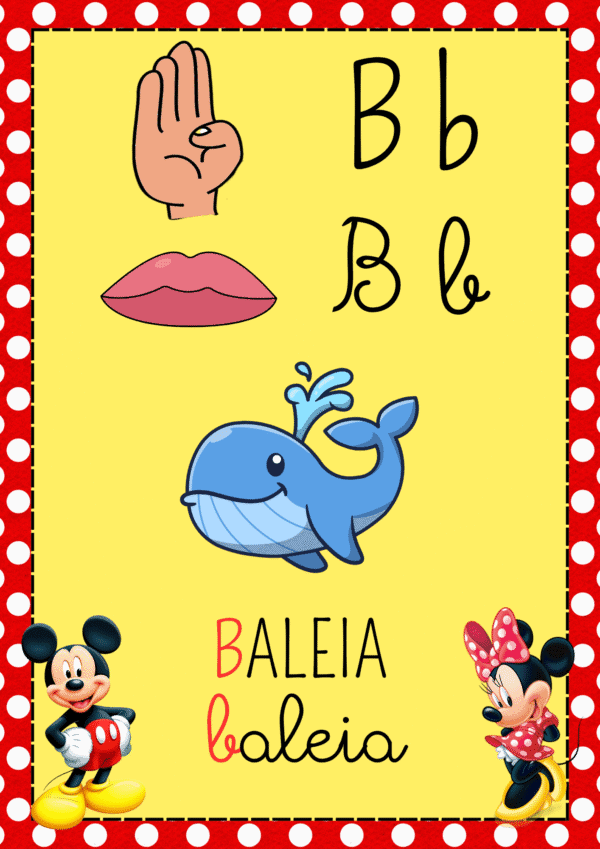 ALFABETO DE PAREDE MICKEY E MINNIE
