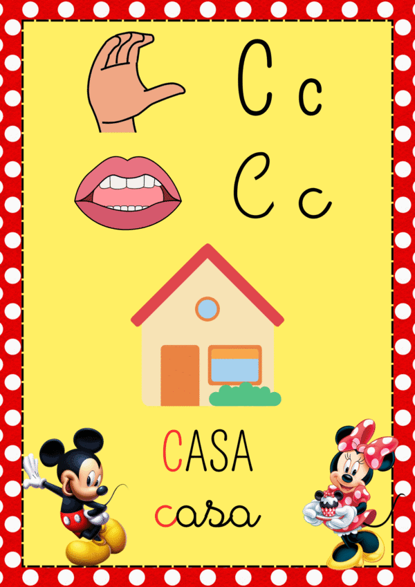 ALFABETO DE PAREDE MICKEY E MINNIE