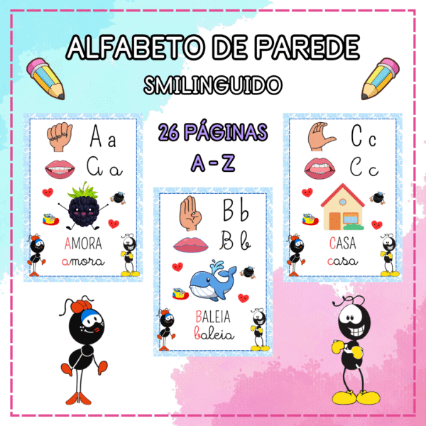 ALFABETO DE PAREDE - SMILINGUIDO