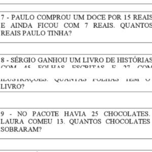 Problemas de mais e menos 2º Ano