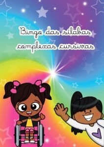 BINGO SÍLABAS COMPLEXAS LETRA CURSIVA