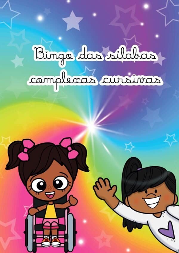 BINGO SÍLABAS COMPLEXAS LETRA CURSIVA