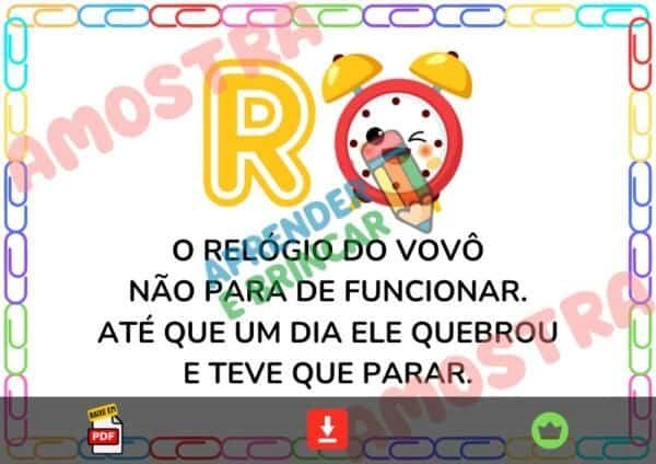 FICHAS TEXTINHOS LETRA BASTÃO