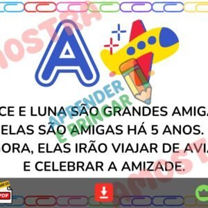 FICHAS TEXTINHOS LETRA BASTÃO