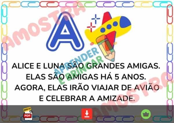 FICHAS TEXTINHOS LETRA BASTÃO