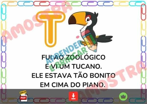 FICHAS TEXTINHOS LETRA BASTÃO