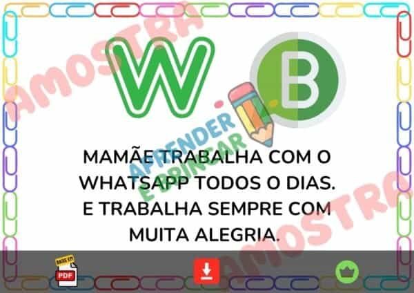 FICHAS TEXTINHOS LETRA BASTÃO