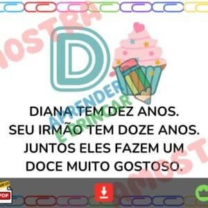 FICHAS TEXTINHOS LETRA BASTÃO