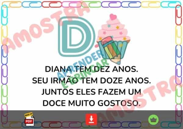 FICHAS TEXTINHOS LETRA BASTÃO