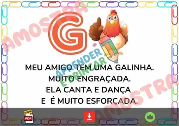 FICHAS TEXTINHOS LETRA BASTÃO