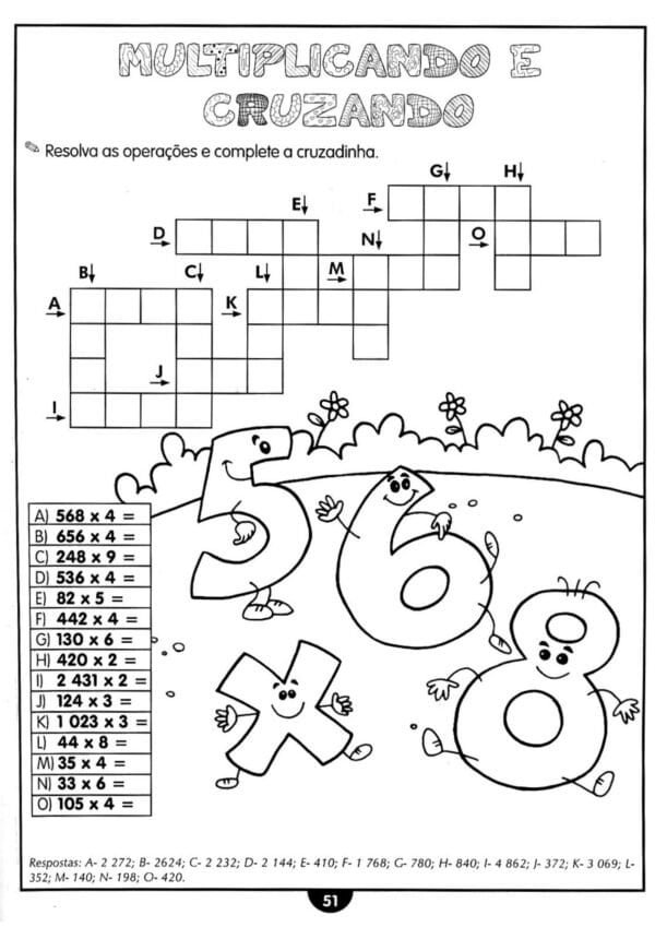 Problemas de Multiplicação para 4º ano
