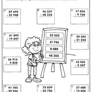 Exercícios de adição e subtração