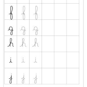 Passando da Letra Bastão para a Cursiva