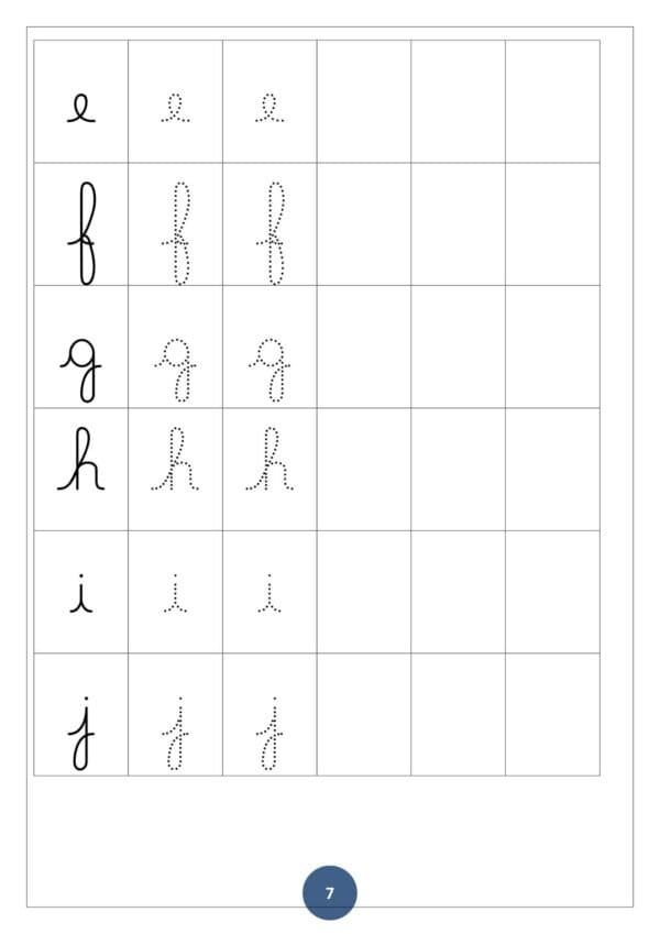 Passando da Letra Bastão para a Cursiva