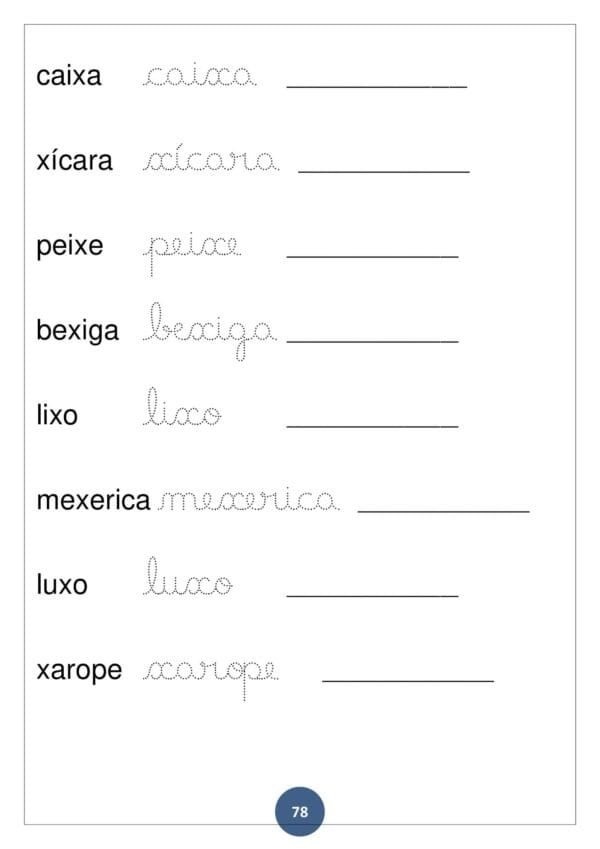 Passando da Letra Bastão para a Cursiva
