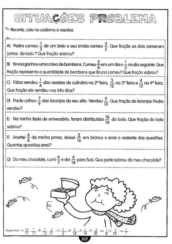 Atividades com Frações para o 4º Ano