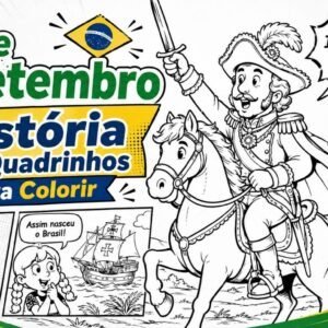 7 de Setembro – História Em Quadrinhos para Colorir