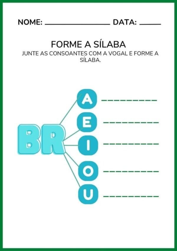 Atividades com sílabas complexas 2 ano