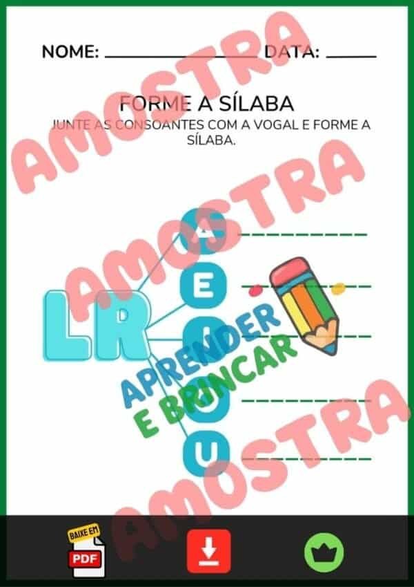 Atividades com sílabas complexas 2 ano