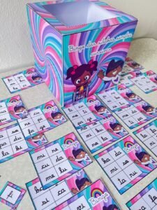 Bingo das Sílabas Letra cursiva
