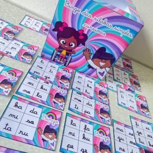 Bingo das Sílabas Letra cursiva