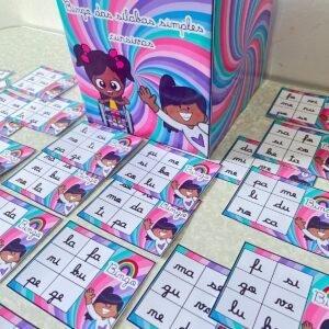 Bingo das Sílabas Letra cursiva