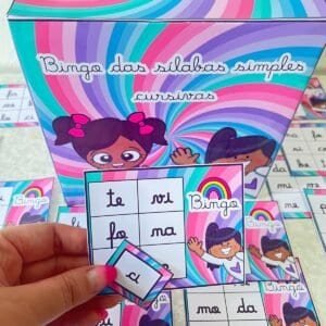 Bingo das Sílabas Letra cursiva