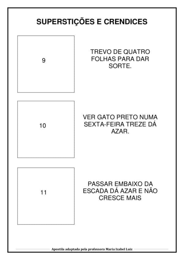 Atividades de Folclore para imprimir