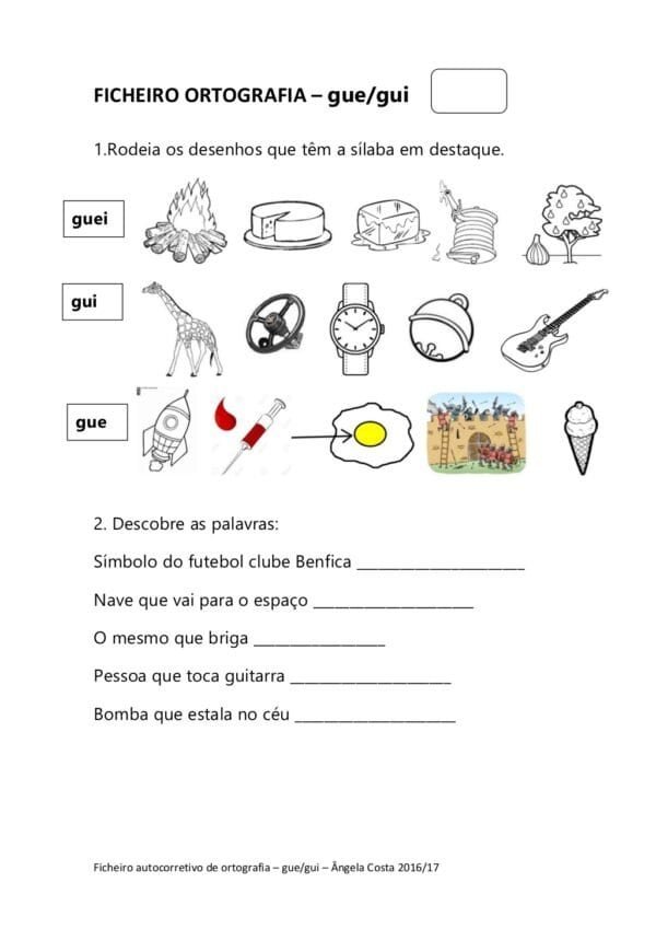 Palavras com gue e gui