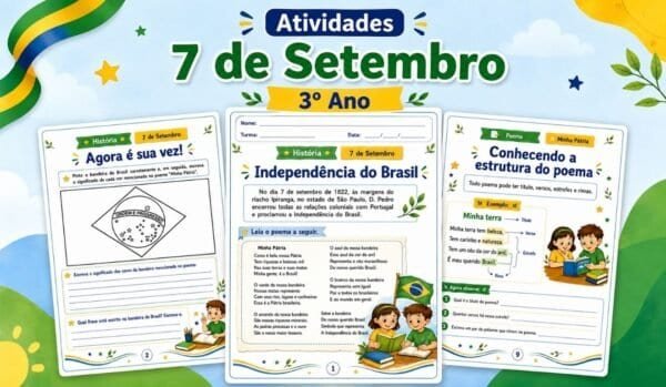 Atividades sobre a Independência do Brasil para o 3 ano